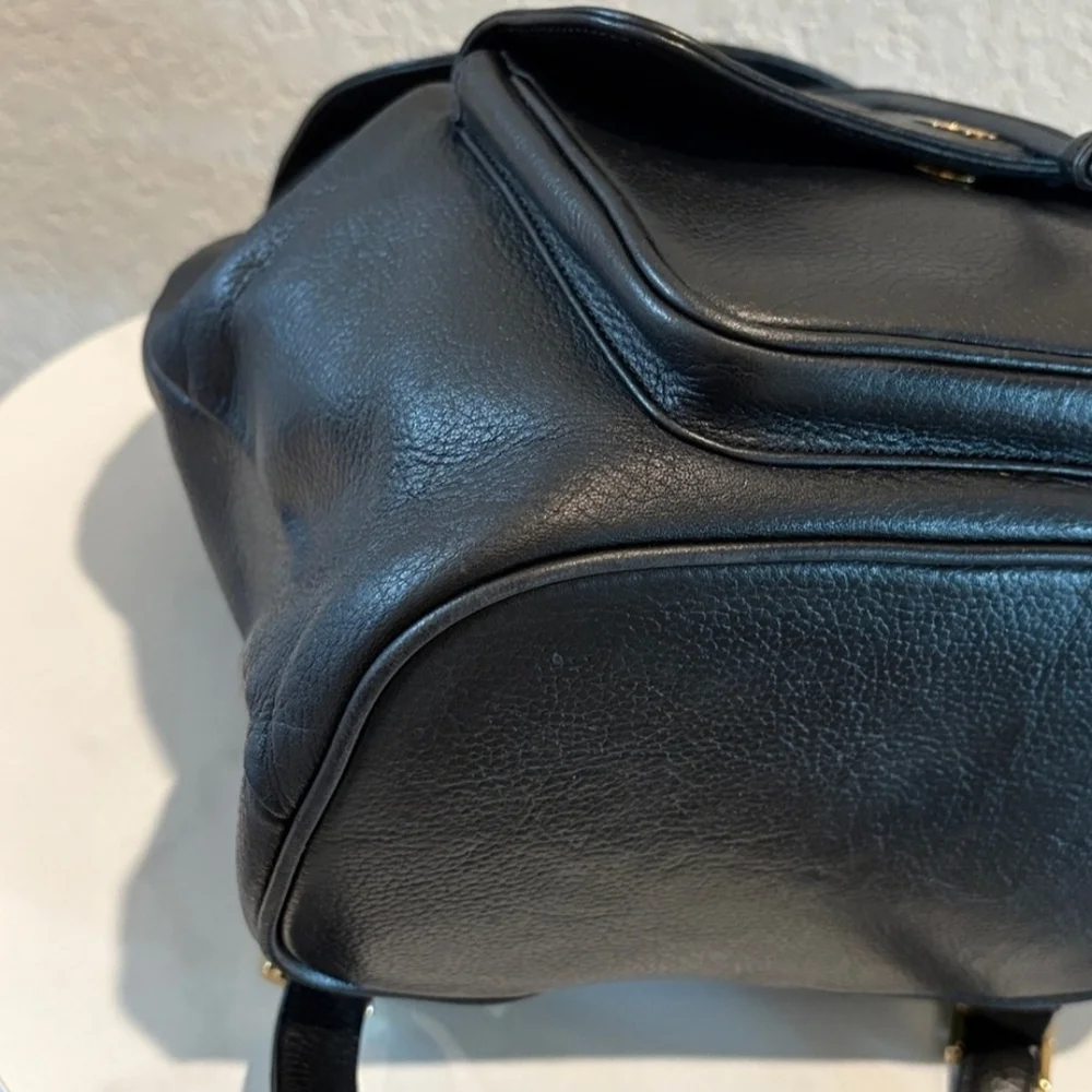 MCM Black Leather (Unisex) Backpack / Handbag Authentic ( EXCELLENT CONDITION) - Picture 11 of 14
